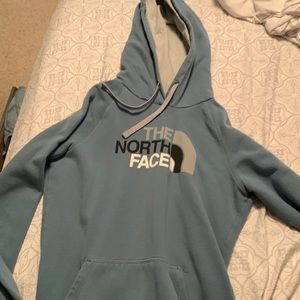 blue north face hoodie